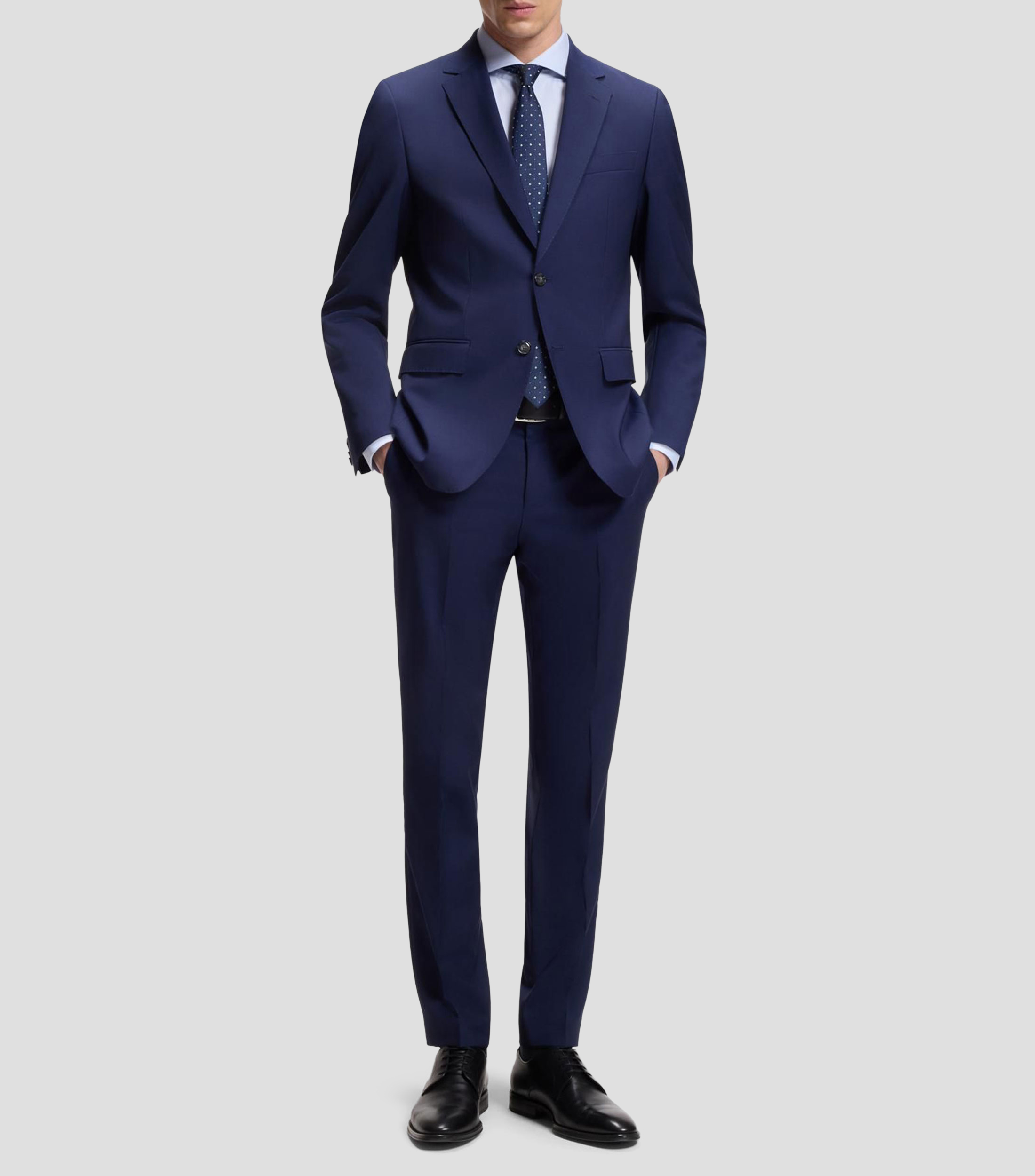 Camisa slim en tela Oxford de algodón resistente a las arrugas Hombre